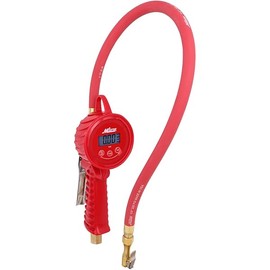 Milton Pneumatic Tool 555e Digital Tire Inflator Gauge with Hose, Used on Multiple Vehicle Types, Measures in PSI, BAR, kPa, kg/cm2 5-220 PSI, Includes EZ-Lock Air Chuck, Backlit Display, Batteries