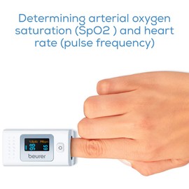Beurer PO35 Pulse Oximeter, Determination of Heart Rate and Arterial Oxygen Saturation for Those with Medical Conditions