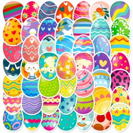50 Pcs Easter Stickers,Easter Basket Stuffers，Easter Decoration Easter Egg Decoration, Easter Egg Stickers…
