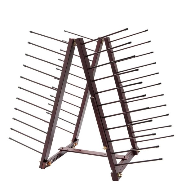 Creative Mark Rue Panel Ladder - Art Storage Rack and Cabinet Painting Rack - Ideal Kitchen Organizer and Drying Rack for Paintings, Drawing Paper and Pads - Mahogany Finish