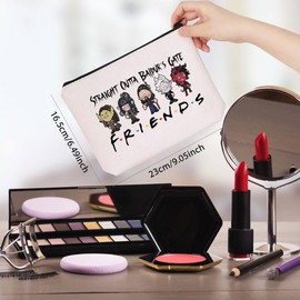 Novelty Gamer Gift Straight Outta The Gate Zipper Pouch Makeup Bag (BG3 Friends EU)