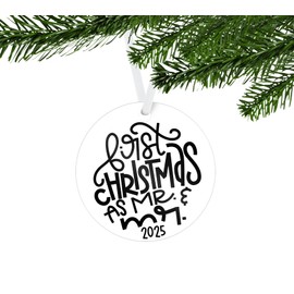 First Christmas One Sided Ornaments (Mr. & Mr.)