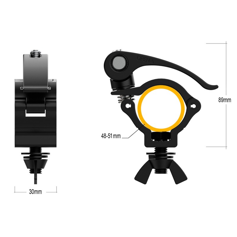 Audibax ACP-4851100BK - Mounting Clamp with a Diameter of 48