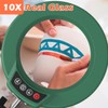 MagnieOpti 10X Magnifying Glass with Light and Stand, Real Glass