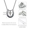 MEDWISE Lucky Horseshoe Necklace Gifts for Cowgirls Women Sterling Silver