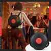 Reginary Vinyl Record Backpack Round Novelty Music Bag with Adjustable