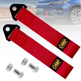 Pack of 2 Car Bumper Tow Loop, High-Strength Nylon Tow Rope, Racing Tow Strap, Multifunctional Traction Rope, Pull Rope High Strength for Vehicle Front and Rear Bumper