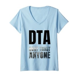 Womens Dont-Trust-Anyone. Anarchism Chaos-Disorder-Disruption V-Neck T-Shirt