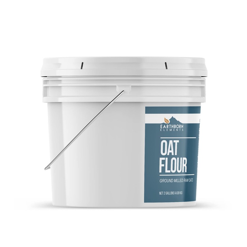 Earthborn Elements Oat Flour 2 Gallon Bucket, Gluten Free, Baking