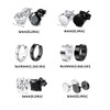 12 Pairs Earrings For Men Women Stainless Steel,Round Earring Men