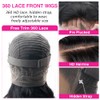 kloiynj Hidden Strap 360 Deep Wave Lace Front Wigs Human