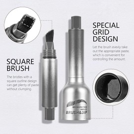 Lapiz De Cejas Gel Para Cejas Angled Brush & Dip,Pincel Líquido Para Cejas, Cejas Maquillaje Cejas Lápices Para Cejas A Prueba De Manchas, Crea Cejas De Aspecto Natural (A)
