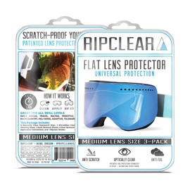 Ripclear Lens Protector for Smith Project Goggles (Universal Medium Fit) - Protect Your Lens from Scratches While You Ride, Crystal Clear Military Grade Protection, 3 Pack