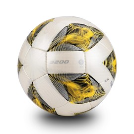 Soft PU Leather Soccer Ball, Indoor Outdoor Team Sports, Training Practicing Game Match Soccer Ball Gift for Adult Youth, F5A3200 Yellow 1pc