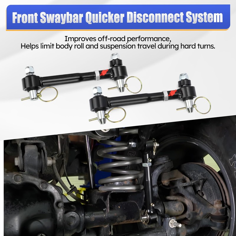 Front Swaybar Quicker Disconnect System with 2.5" - 6" Lift