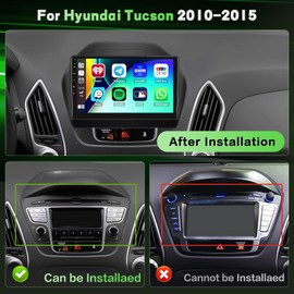 2+64GB Android 15 Car Radio for Hyundai Tucson 2010-2015 Wireless Carplay Android Auto, 10" Touch Screen Car Stereo GPS Navi, WiFi, Bluetooth, Backup Camera, FM RDS Radio, EQ DSP, SWC