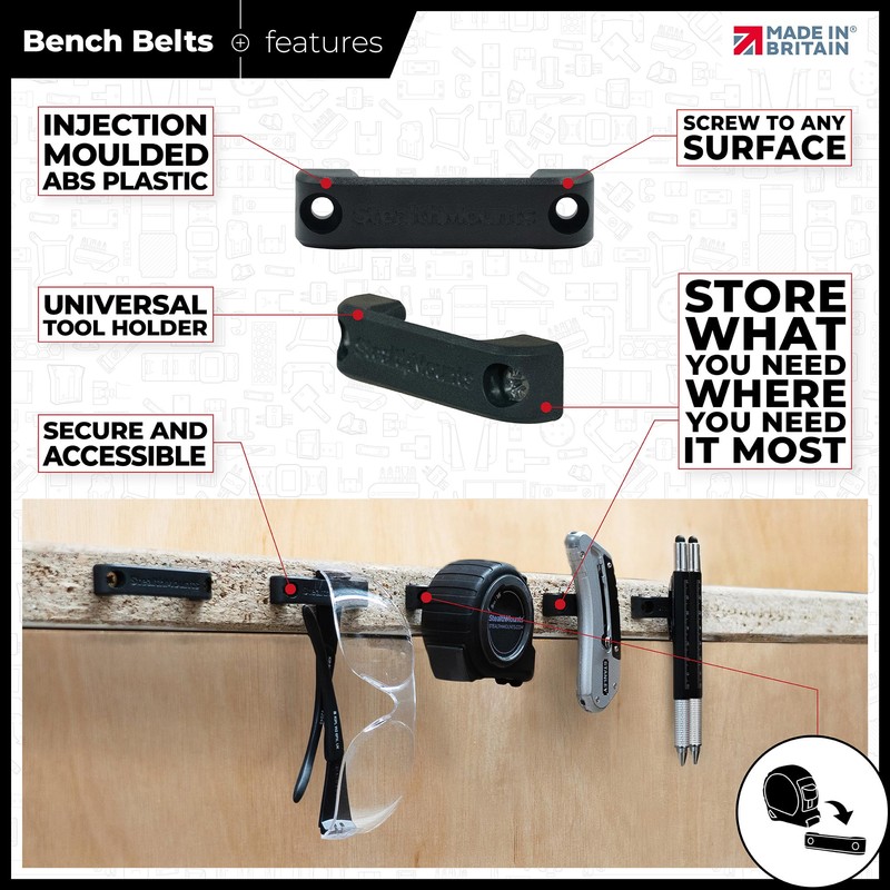 StealthMounts 5m Tape Measure with Bench Belts – Heavy Duty