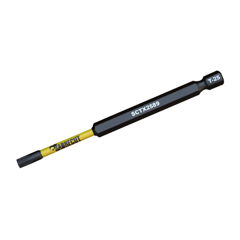 10 x SabreCut SCTX2589_10 89mm T25 TX25 Magnetic Impact Screwdriver
