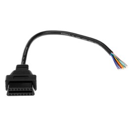 Aupoko 16 Pin J1962 OBD2 OBD-II Female Connector, OBD2 OBD-II 16 Pin Car Diagnostic Extension Cable Replacement for Open Plug Wire Cable Cord Pigtail (30cm/1ft)
