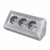 Furniture Socket, Silver, Ideal for Kitchen and Office, Vertical and