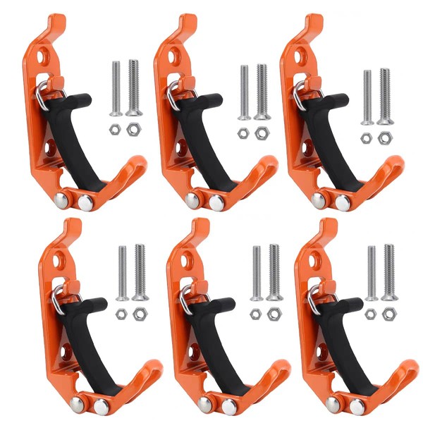 Fnulrzmt Shovel Holders,6 Pcs Shovel Mount Wall Mount,Metal Rubber Clamps,Axe