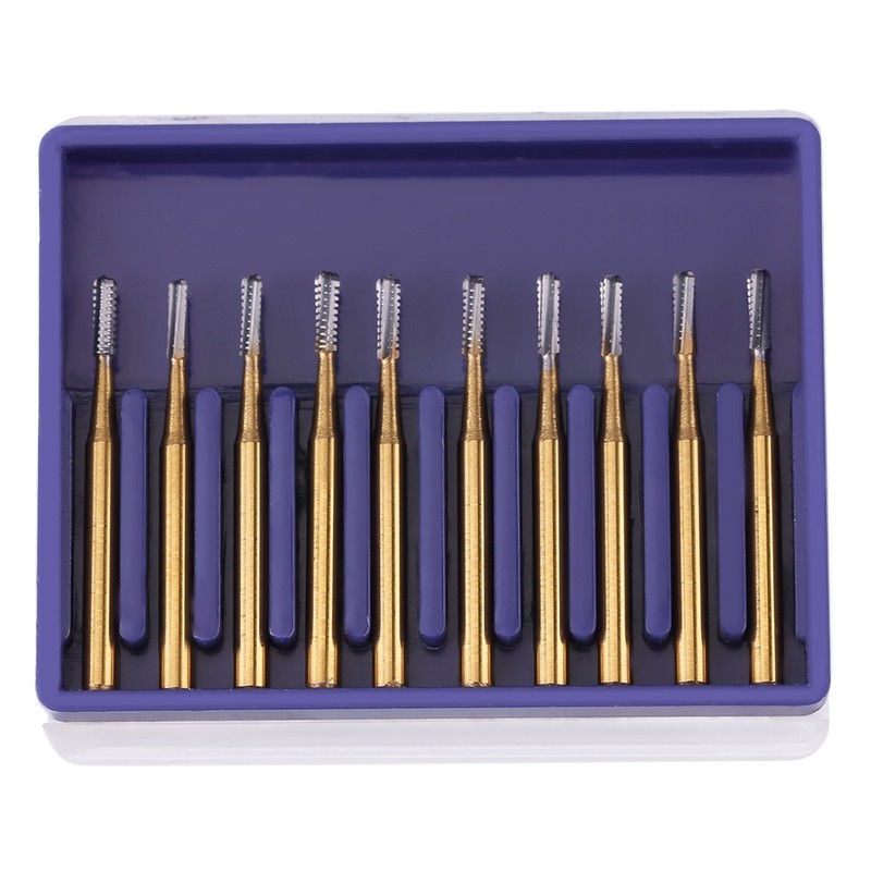 10pcs /set High Speed Dental Tungsten Steel Crown Metal Cutting