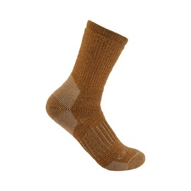 Carhartt Men's Heavyweight Synthetic-Wool Blend Crew Sock, Oiled Walnut, X-Large