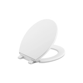 Kohler 20111-0 Brevia Round Toilet Seat, with Grip-Tight Bumpers, Quiet-Close Seat, Quick-Attach Hardware, White