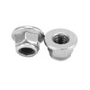 QWORK® 25pcs M5 Flange Nuts Stainless Steel 304 Locking Nuts