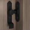 INIRET 2 Packs 90 Degree Black Barn Door Lock, Flip