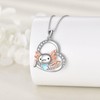 YAFEINI Axolotl Necklace for Women 925 Sterling Silver Axolotl Pendant