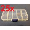 endlessparts 25x Clear Plastic Case Wholesale Container Nail Art Box