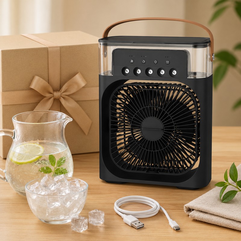Portable Personal Air Cooler for Desk Use – 4-in-1 Mist