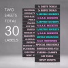 SteelLabels.com 2 PACK Ladies Edition - Adhesive TOOLBOX LABELS Organize