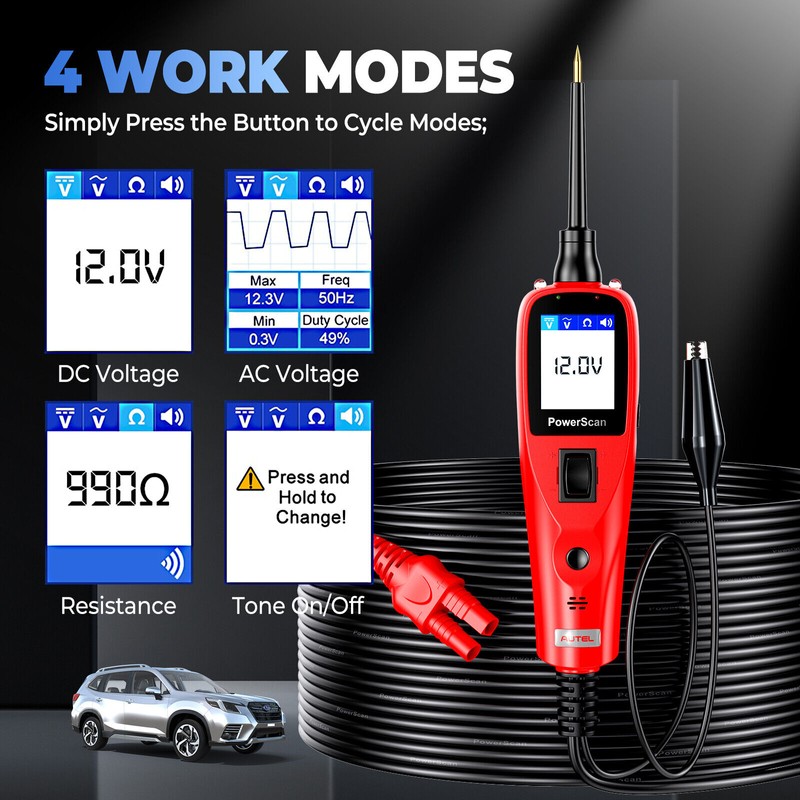 Autel Circuit Tester PowerScan Circuit Probe Tool 12-24V Electrical Short