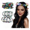 10pz Diadema Corona Flores Luz Led Fiesta Festival