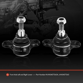 Frankberg 2x Ball Joint Assembly Control Arm Front Left Right Compatible with Arosa 6H 1997-2004 Lu.po 60 6X1 1998-2005 Polo 6N1 6N2 6KV2 6V5 1994-2002 Replace# 6N0407365A
