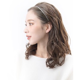 Vingtaine HK-266 Metal Twist Headband Hair Accessory Thin Simple, sliver