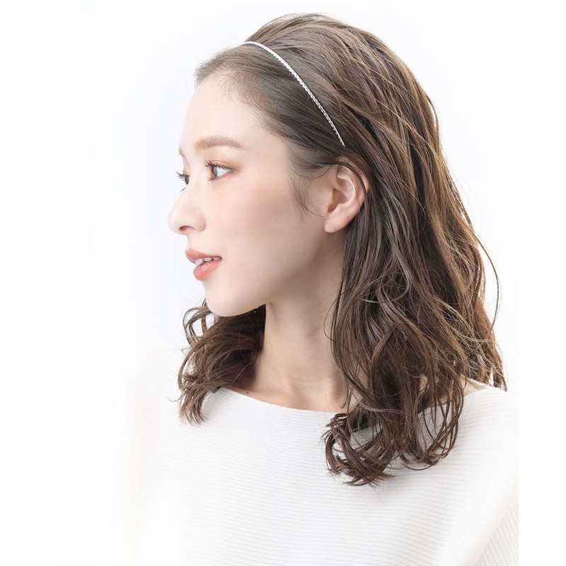 Vingtaine HK-266 Metal Twist Headband Hair Accessory Thin Simple, sliver