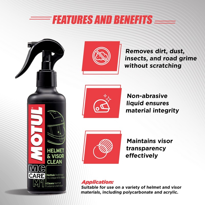 Motul 102992 M1 Helmet & Visor Clean, 250 ml