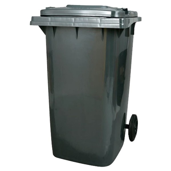 Dulton PT240GN Plastic Trash Can 240L Gray Trash Can Masterpiece with Lid, Large, Outdoor, Height 39.4 inches (1010 mm), Width 23.6 inches (600 mm), Depth 29.5 inches (750 mm)