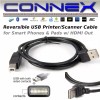 Universal CONNEX- 3 Ft. Printer Scanner Cable - 90 degree