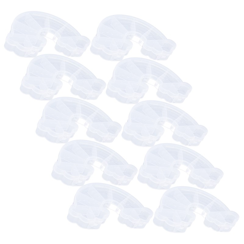 10Pcs Rainbow Shaped Transparent Storage Box Dust Proof Storage Box