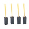 Markwort 4 Pack Black Rubber Base Plug with Orange Bristle