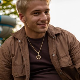 HELLOICE Crown Of Thorns with Cross Nails Pendant Iced Out Necklace for Women and Men 18K Gold Plated 5A CZ Necklace