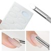 OUDQFCJ 1 Stück Doppelkopf Nagelhautschieber Edelstahl Manikürestäbchen mit 50pc Schleifpapier,