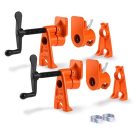 PONY PRO 2-Pack Heavy-Duty Wood Gluing Pipe Clamp Fixture for 3/4 Inch Black Pipe