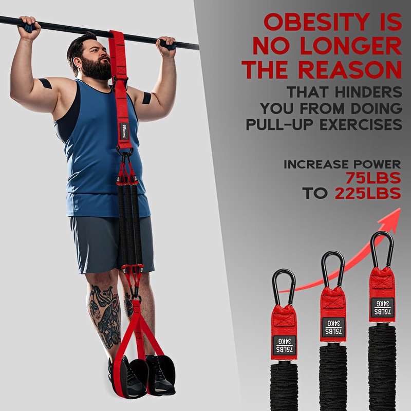 HOXWC Pull Up Assistance Bands, Heavy-Duty Pull Up Bands Set