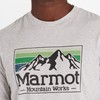 MARMOT Men's MMW Gradient Short Sleeve Tee, Light Grey Heather,