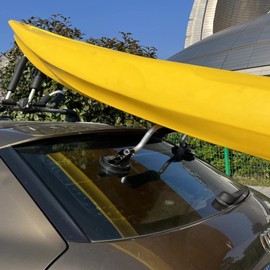 Kayak Roof Rack, Aluminum Kayak Carrier Folding J-Style Universal 4-in-1 Multifunction for Canoe, SUP, Kayaks, Surfboard Rooftop Mount on SUV, Car and Truck Crossbars